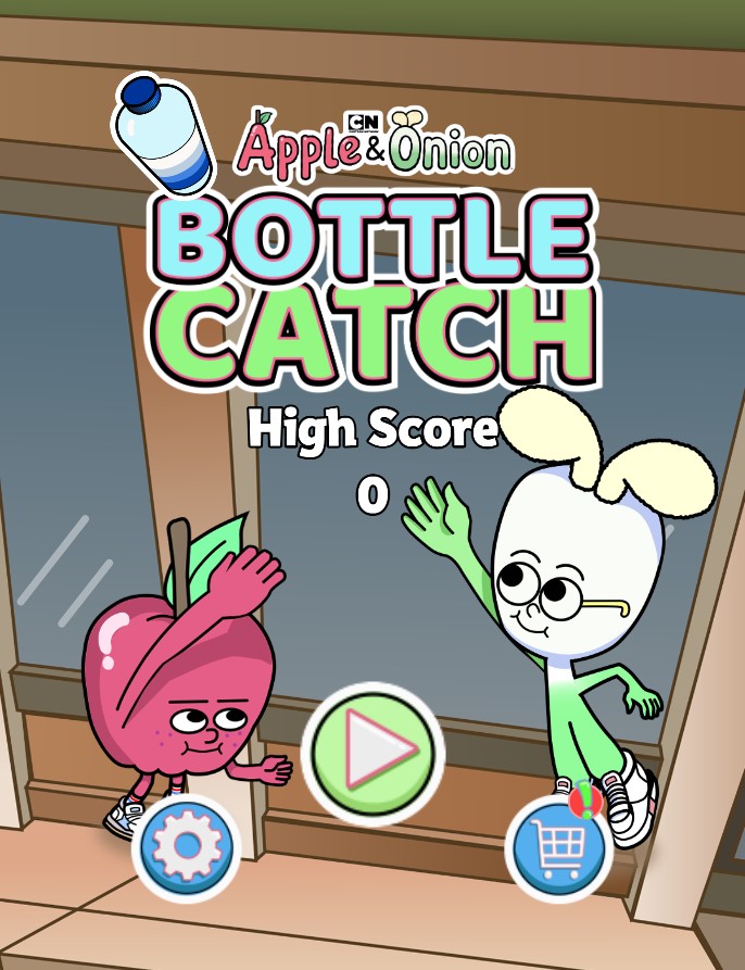 Apple and Onion Bottle Catch - Cartoon Network Arcade: Cyber World Adventure