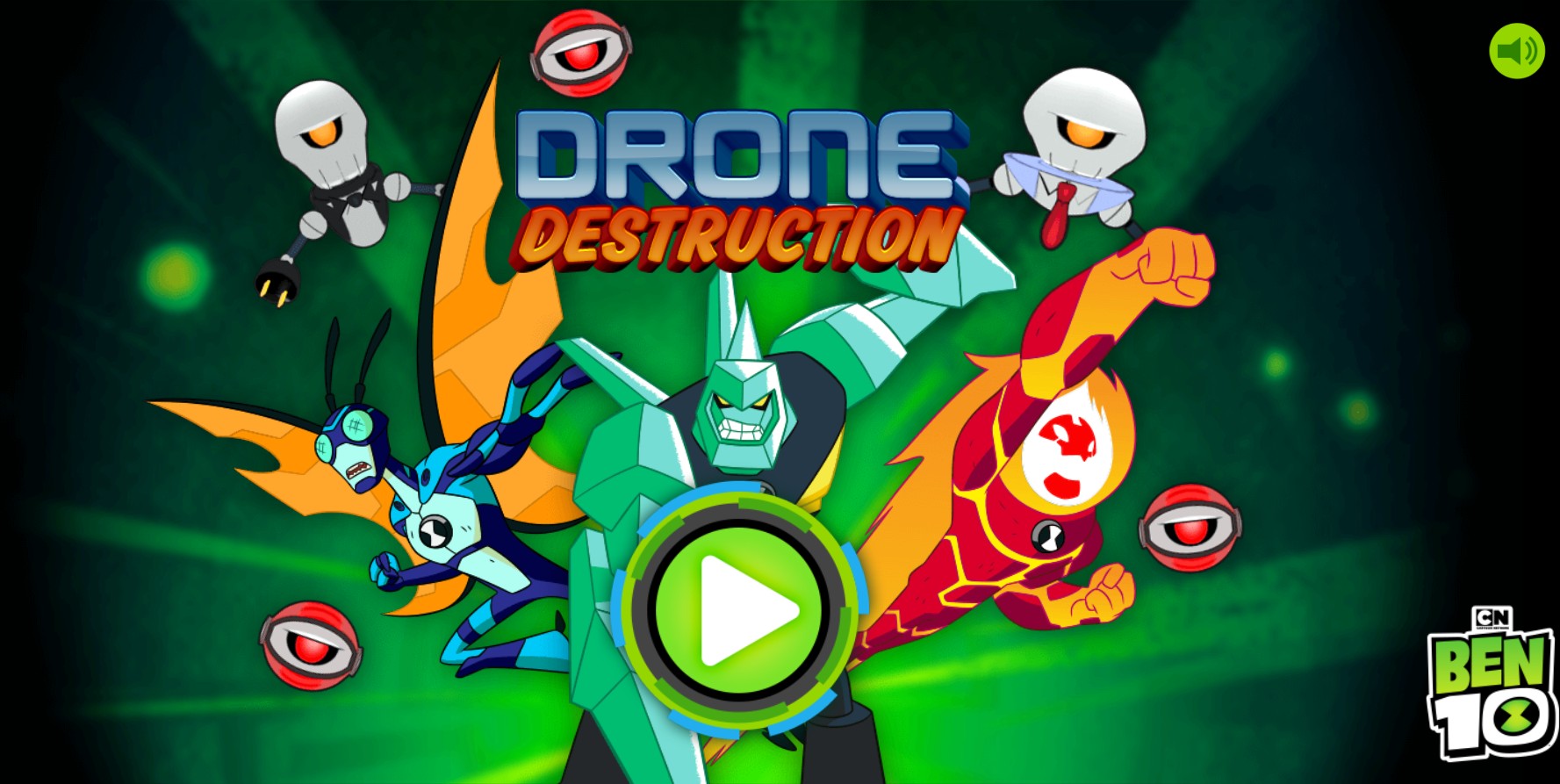 Ben 10 Drone Destruction - Action Packed: Retro Pixel Adventure