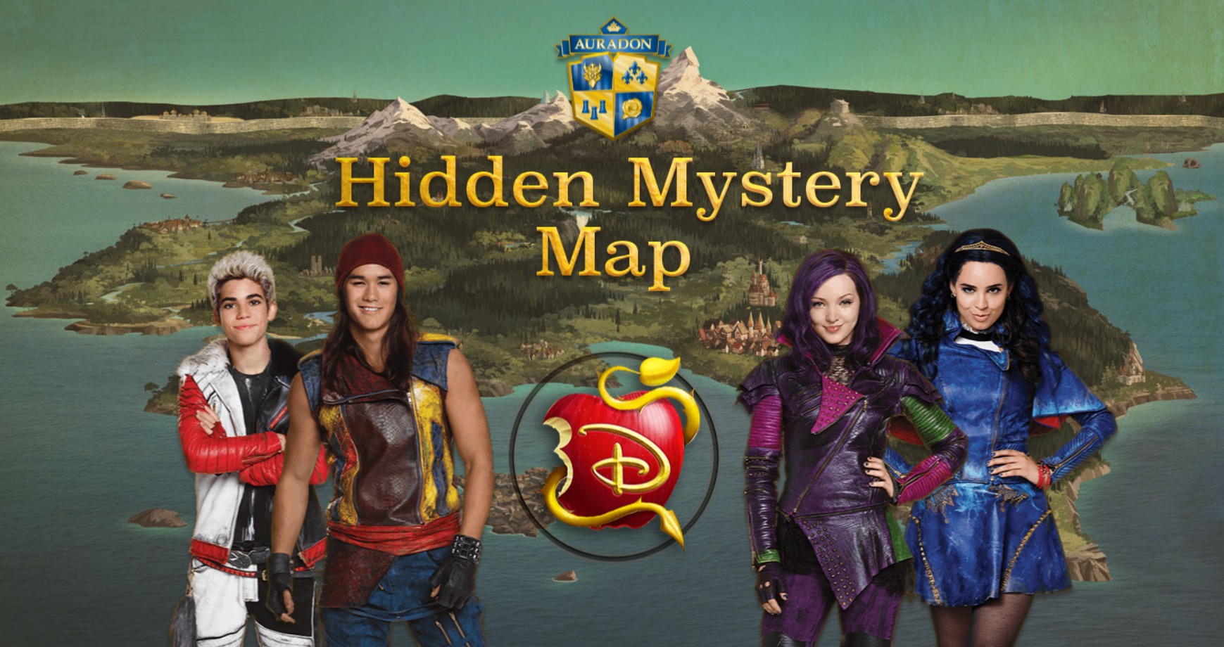 Descendants Hidden Mystery Map - Explore Auradon: Galactic Hero Odyssey