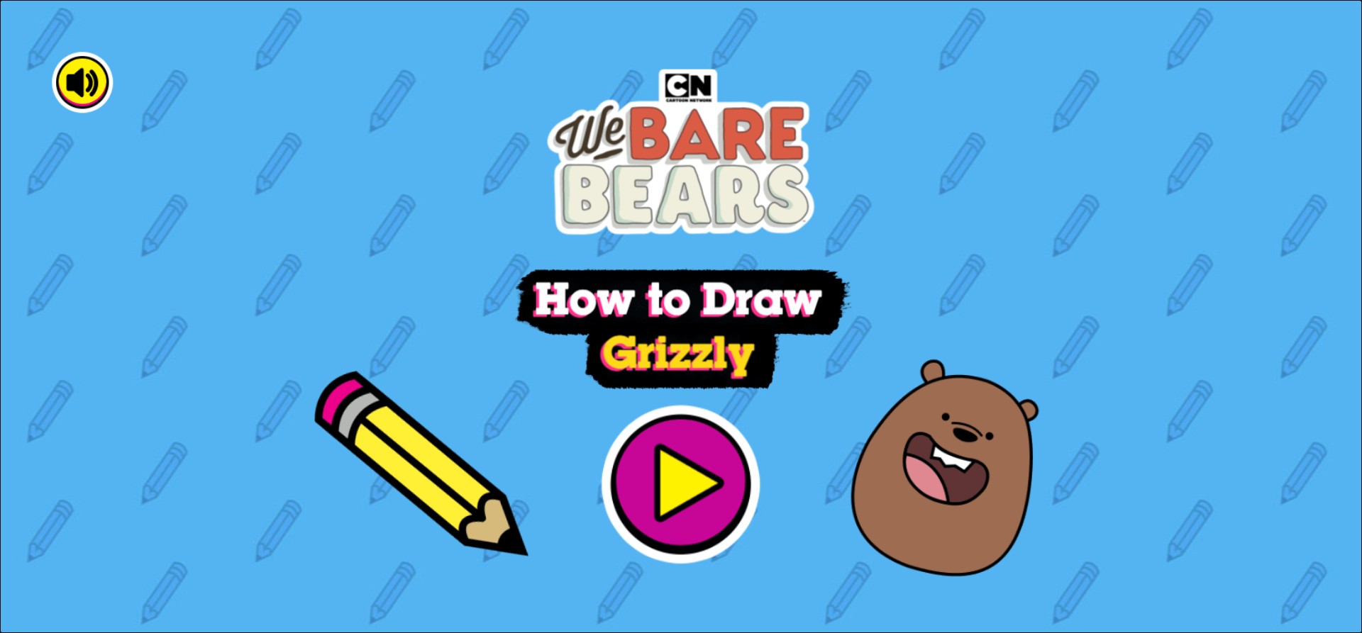 How to Draw Grizzly - We Bare Bears Drawing: Cyber World Adventure