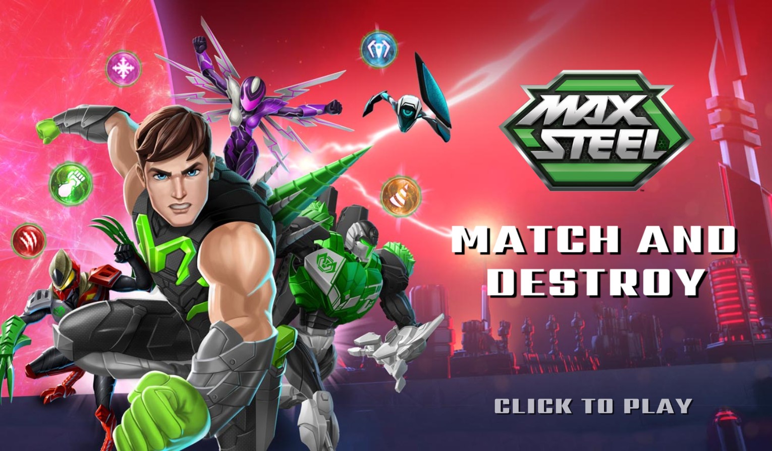 Max Steel Match and Destroy - Action Puzzle Hero Adventure: Masterful Skill Challenge