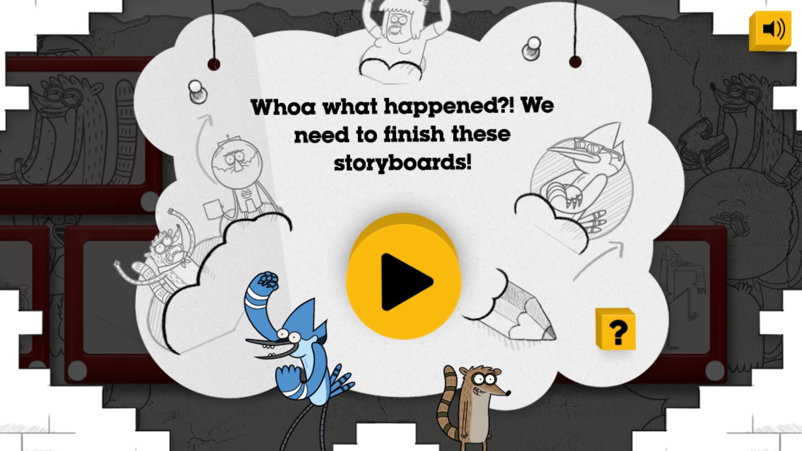 Regular Show Storyboard Game - Cartoon Network Adventure: Cyber World Adventure